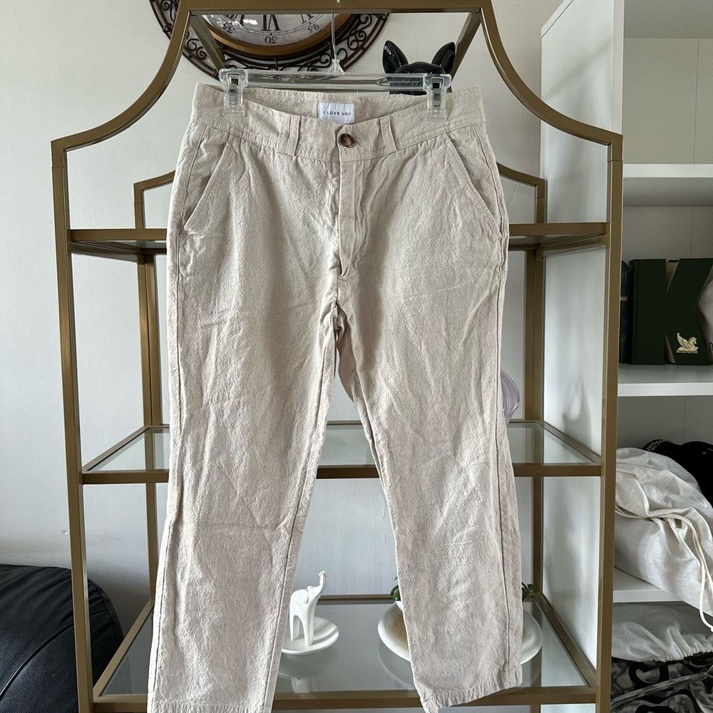 I Love Ugly Men's Cream Pants